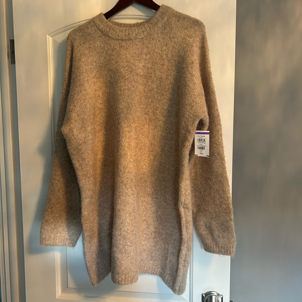 Topshop Tan Sweater Dress Size Medium